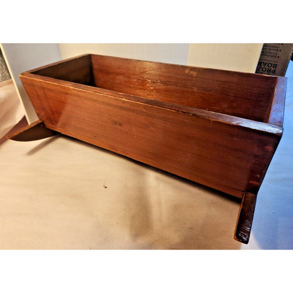 Vintage Wood Doll Cradle Bed Rocker Primitive Rustic Hand Made 15" x 7" x 5.5" - Picture 1 of 9